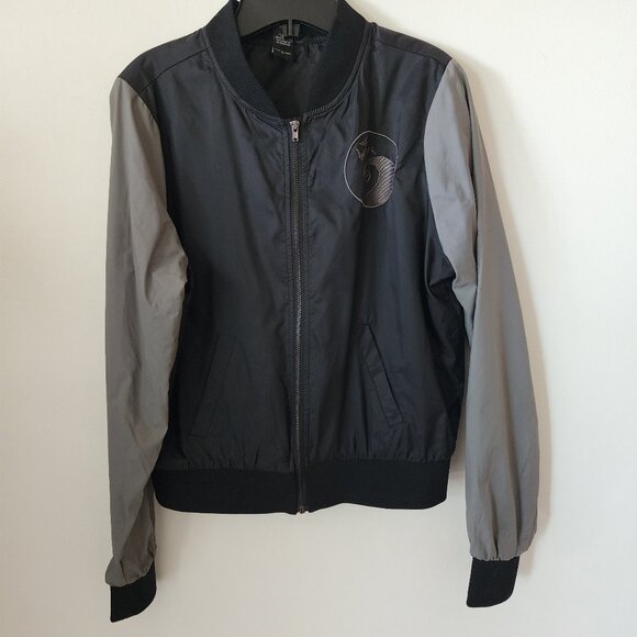 Disney Nightmare Before Christmas Halloween Town Embroidered Windbreaker Jacket - Picture 1 of 7